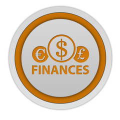 Finance circular icon on white background