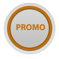 Promo circular icon on white background