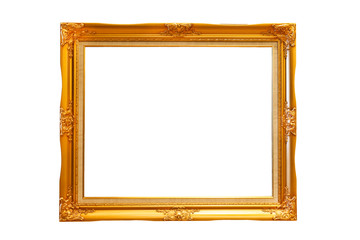 golden frame  on white background