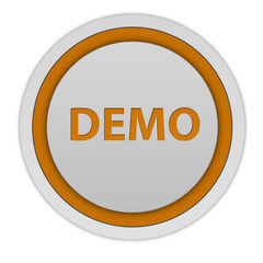 Demo circular icon on white background
