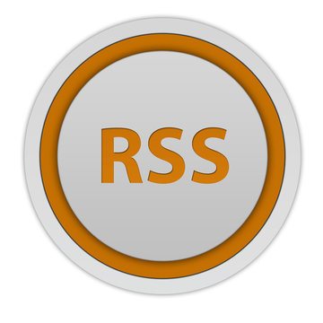 RSS circular icon on white background