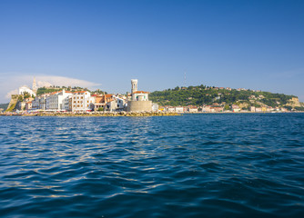 beautiful coastline in Slovenia near Piran