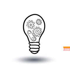 Bulb lamp idea icon, vector illustration