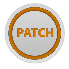 Patch circular icon on white background