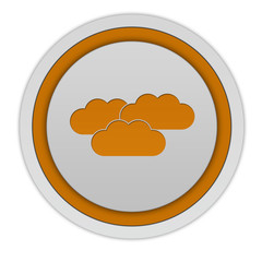 Cloud circular icon on white background