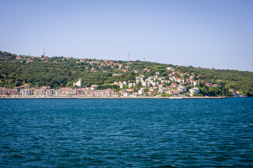 Fototapeta na wymiar The sea view on the coastilne in Italy near Trieste