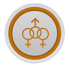 Sexuality circular icon on white background