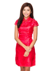 Asian Woman with traditional cheongsam