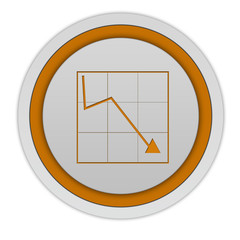 Data analysis circular icon on white background