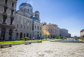 View of Orthodox Church of St. Spyridon in Trieste