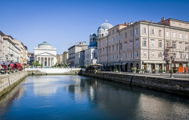 Fototapeta na wymiar Canal Grande in Trieste, Italy