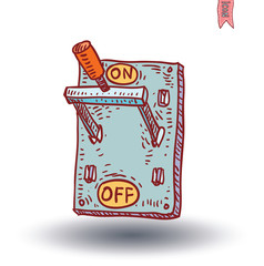 electric switch icon - vector illustration