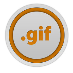 .gif circular icon on white background