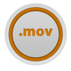 .mov circular icon on white background