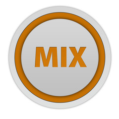 Mix circular icon on white background