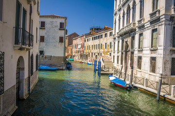 Small canal in the Venice, Italy