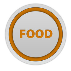 Food circular icon on white background