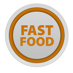 Faast food circular icon on white background