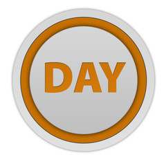 Day circular icon on white background