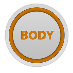 Body circular icon on white background