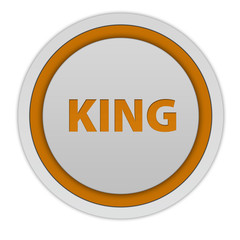 King circular icon on white background