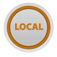 Local circular icon on white background