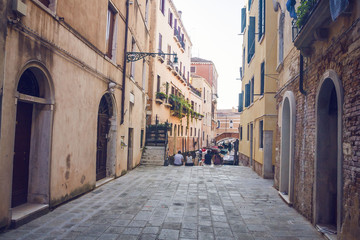 street in historic Venice, Italy 