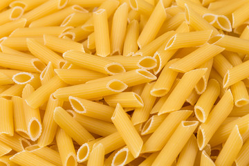 dried penne pasta background