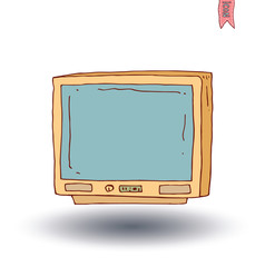 Televisions, vintage, vector illustration