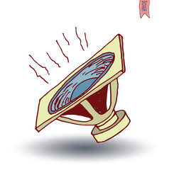 Speaker icon. Vector illustration.