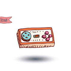 Video game controller icon isolated, vector illustration.
