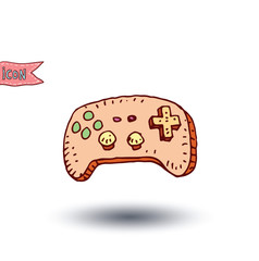 Video game controller icon isolated, vector illustration.