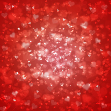 Blurry red heart background fantasy
