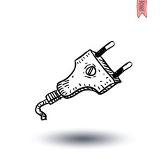 Plug Electricity icon - vector illustration