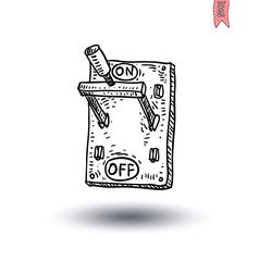 electric switch icon - vector illustration