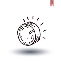 volume button icon, vector illustration