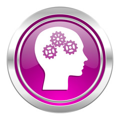 head violet icon human head sign