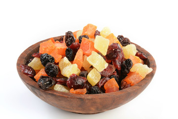 Bowl of dried fruit