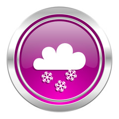 snowing violet icon waether forecast sign