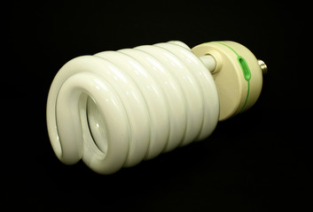 energy efficient light bulb isolated