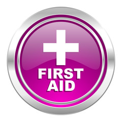 first aid violet icon