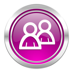 forum violet icon people sign
