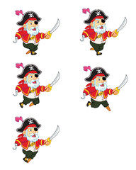 Old Pirate Running Sprite