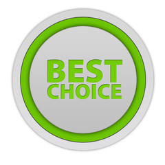 Best choice circular icon on white background