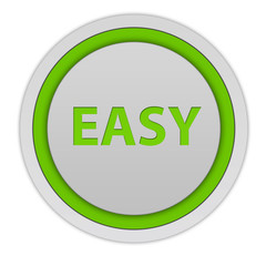 easy circular icon on white background