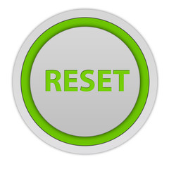 reset circular icon on white background