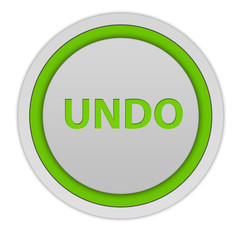undo circular icon on white background