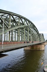 Pont Hohenzollern &agrave; Cologne, Allemagne