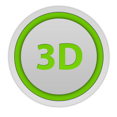 3d circular icon on white background