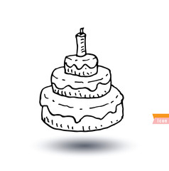 Cake food icon, vector illustration.